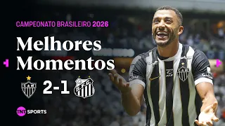 GALO VIRA COM GOLAÇO DE BICICLETA NOS ACRÉSCIMOS E "APAGA" GOL DE GABIGOL | ATLÉTICO-MG 2X1 SANTOS