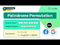 Palindrome Permutation Java Master DSA Interview Questions