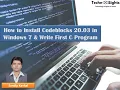 How to Install Codeblocks 20 03 in Windows 7 Write First C program