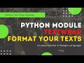 Python3 Text Wrap Module Full Tutorial in Bengali 2020
