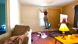 renovating my old house ep 1 paint pulling up carpet u0026 more 