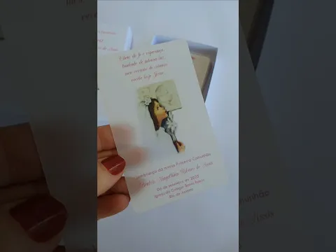 Santinho em papel vegetal