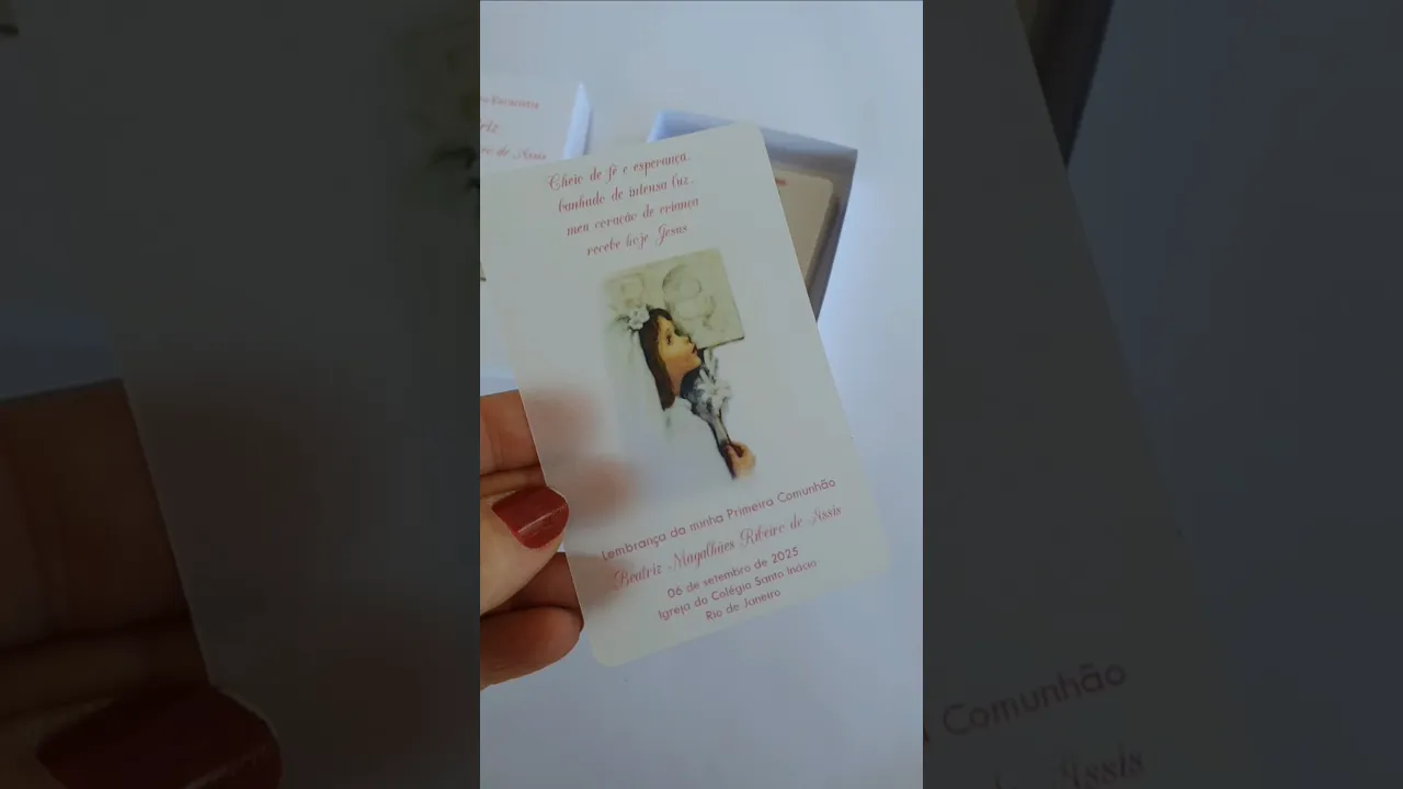 Santinho em papel vegetal