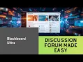 How to Post Respond in Your Discussion Forum in Blackboard Ultra
