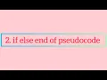 pseudocode constructs if-endif if-else-2