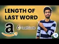 Amazon Interview Question LeetCode 58 Length of Last Word Tamil code io