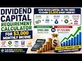 Dividend Capital Requirement Calculator for 3 000 Monthly Income