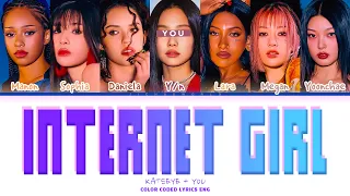 Karaoke KATSEYE Internet Girl You 7 members Color Coded Eng