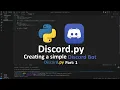Making a discord bot using discord py Simple online bot PART 1 Discord py series
