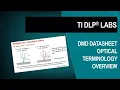 TI DLP DMD datasheet optical terminology overview