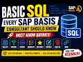 Basic SQL Queries Every SAP BASIS Consultant Should Know SQL for Beginners SAP HANA Tutorial