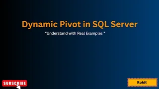 Dynamic Pivot in SQL Server Step-by-Step Guide with Examples Great for SQL Interview Prep