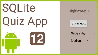 Multiple Choice Quiz App with SQLite Integration Part 12 - QUERY SINGLETON