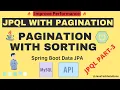 JPQL Pagination With Sorting Improve Performance How to use pagination Spring Boot Data JPA