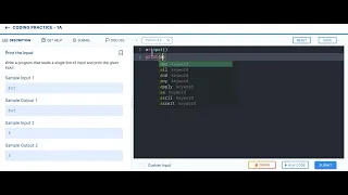 print the input coding Practice - 1A