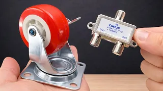 connect a splitter to a wheel and watch what happens to your tv signal 