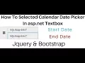 asp net Textbox Jquery Datepicker start end Bootstrap 3 3 7
