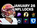 34-0 NFL PRIZEPICKS Today CHAMPIONSHIP 25 FREE NFL Best Bets and Player Props