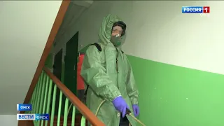 В Омске приступили к дезинфекции подъездов