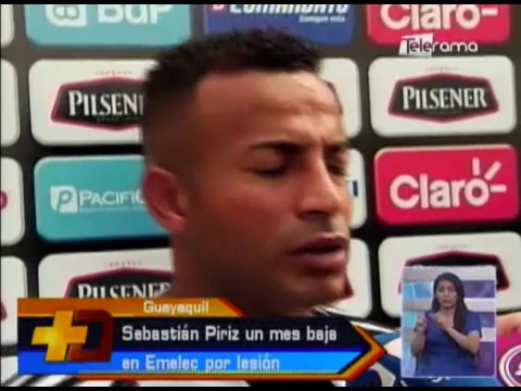 Sebastián Piriz un mes baja en Emelec por lesión