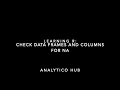 Learning R 5 Identify NAs in a data frame in R RStudio