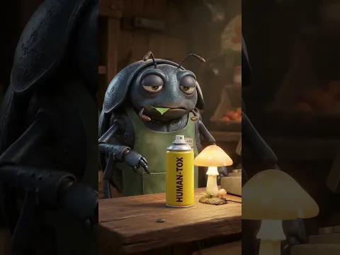 Ulti Duniya Chapter [Cockroach Aur Insan] #ai #insan #bugs #funny #shorts #video