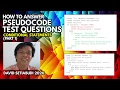 HOW TO ANSWER PSEUDOCODE QUESTIONS - part 1 conditional statements