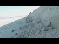 Nor easter high tides leave behind cliffs on Fernandina Beach