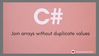 How to combine two arrays without duplicate values C program on arrays C tutorial Array join