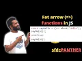 Fat Arrow Functions in JavaScript JavaScript for Salesforce Developers AMIT SINGH