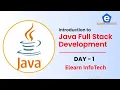 Java Full Stack Course Day 1 Introduction for Beginners Elearn Infotech