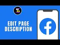 How To Update or Edit Your Facebook Page Description