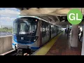 Riding Miami Metrorail Green Line Government Center to Dadeland South 2017-18 Hitachi