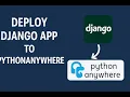 Deploy django app to pythonanywhere production 18