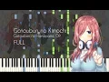 Download Lagu [FULL] Gotoubun no Kimochi - Gotoubun no Hanayome OP - Piano Arrangement [Synthesia]