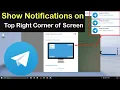 How to Make Telegram Desktop to Show Notifications on Top Right Corner of Screen