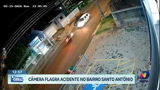 Acidente entre carro e moto mobiliza bombeiros em Chapecó