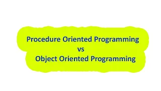 JAVA TUTORIAL Procedure Oriented vs Object Oriented Programming POP vs OOP