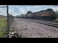 Hot Day UP Manifest Train blows by The Camanche IA Finale 2024