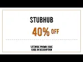 Stubhub Discount Code 2025 May