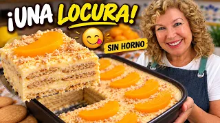 Este POSTRE de MELOCOTÓN SIN HORNO está increíblemente cremoso 🤤