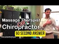 Should I see a massage therapist or chiropractor Chiropractor San Francisco