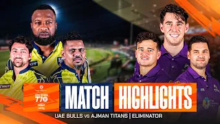 2025 Abu Dhabi T10 I Match 30 Highlights: Eliminator I Ajman Titans vs UAE Bulls | Season 9