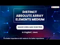 Distinct Absolute Array Elements Medium Module Searching And Sorting In English Java 29