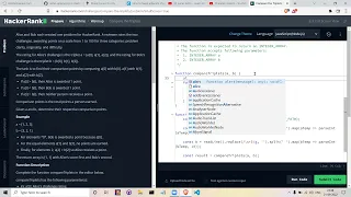 Alice and Bob HackerRank Compare the Triplets Javascript
