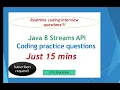 Java 8 programming interview questions Java 8 coding interview questions Streams api