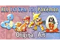 First 151 Pokemon - Original Art Red and Blue