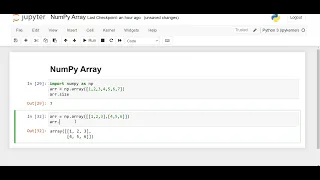 NumPy Library Creating 1D 2D arrays and some useful attributes of NumPy