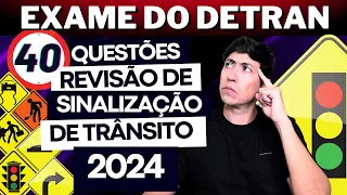 SIMULADO DO DETRAN 2024 - REVISÃO DE 40 QUESTÕES DE PLACAS  - PROVA SIMULADA DO DETRAN 2024