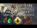 GW2 How to get 1148 HERO POINTS in 10 MINUTES using Surplus WvW Rewards with Summary Calculations
